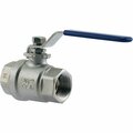 Plumbeeze PLUMB-EEZE 3/4 In. FPT Stainless Steel Full Port Ball Valve PEBVSS-1007